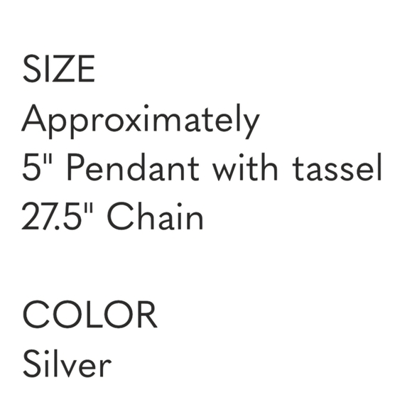 Tassel Necklace Pave Rhinestone & Silver Tone - Picture 4 of 9